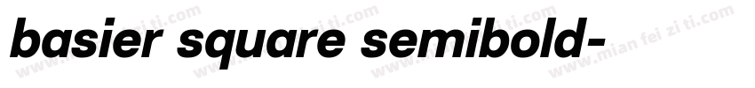 basier square semibold字体转换